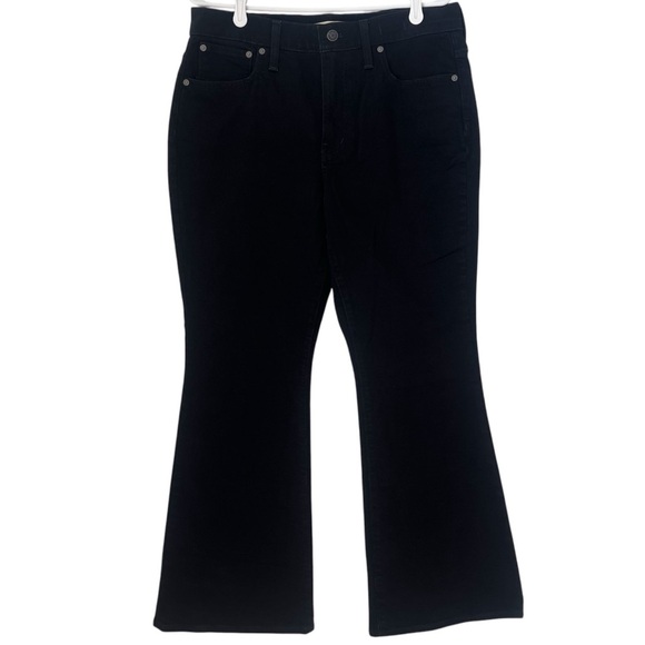 Madewell The Perfect Vintage Black Flare High Rise Denim Jean Size 30 Petite - Picture 1 of 15